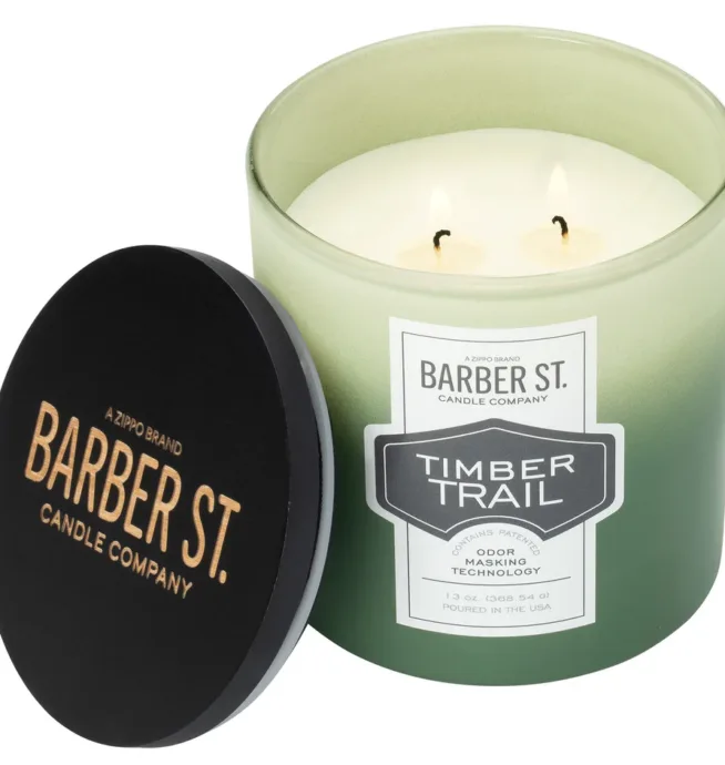 Zippo Barber Street Timber Trail Odor Masking Candle