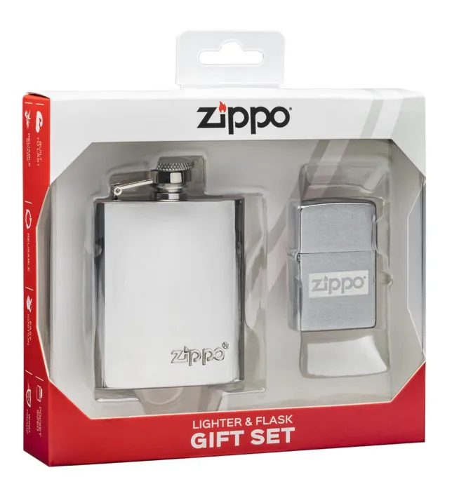 Zippo Flask & Lighter Gift Set