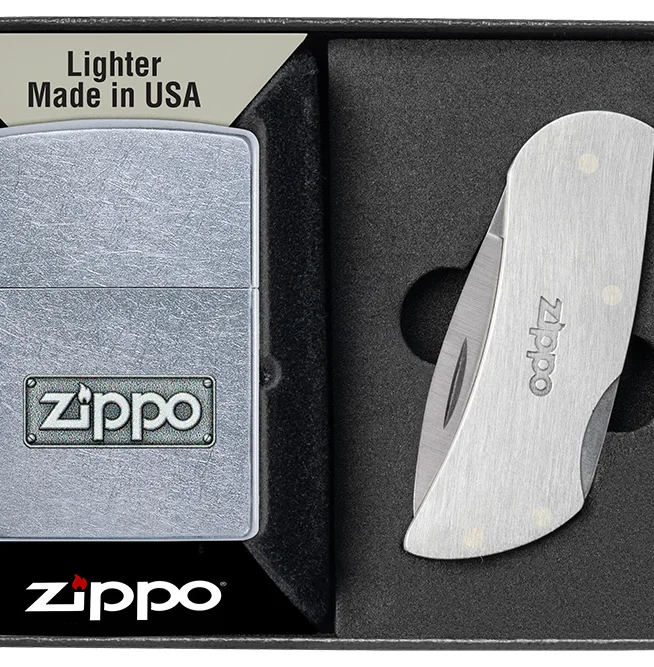 Zippo Lighter & Knife Set