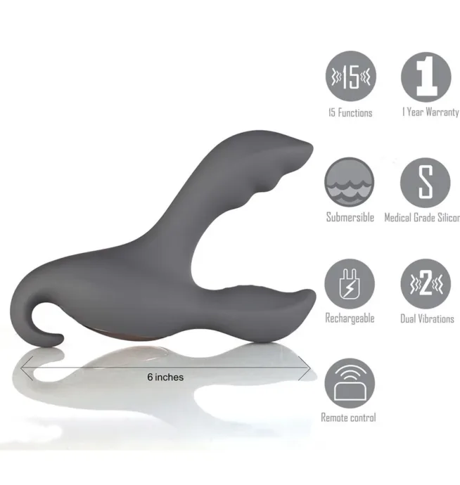 Maia - APOLLO 15-Function Silicone Remote Control Dual Motor USB Rechargeable Prostate Massager - Image 3