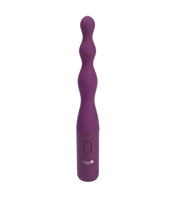 Maia -  VIBELITE Dani 10-Function Silicone Beaded Anal Vibe Purple - Image 2