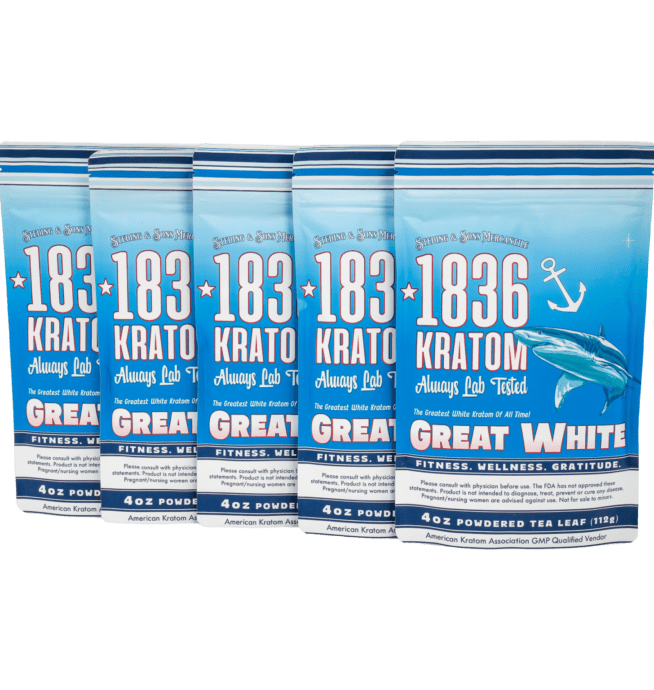 1836 Kratom – Great White – 4oz Powdered Leaf