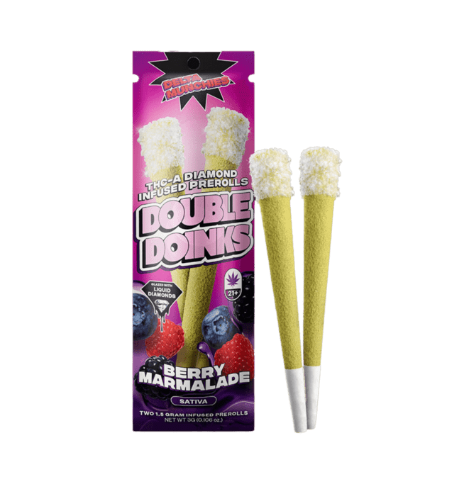 Delta Munchies THC-A Double Doinks 3g - Berry Marmalade Slushie (Sativa)