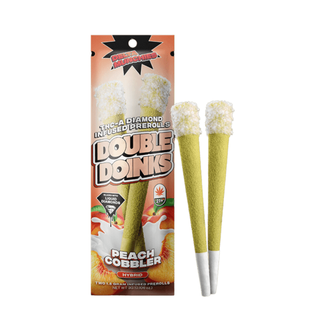 Delta Munchies THC-A Double Doinks 3g - Peach Cobbler (Hybrid)