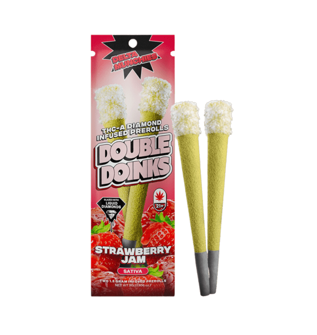 Delta Munchies THC-A Double Doinks 3g - Strawberry Jam (Sativa)