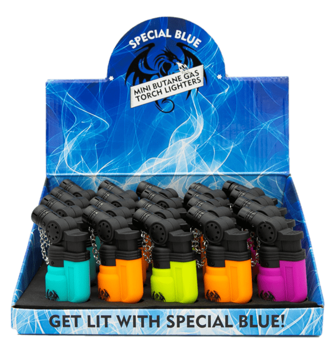 Special Blue Mini Rubber Lighters