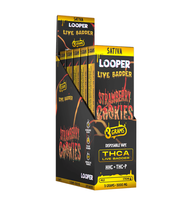 Looper Live Badder Disposable 3g - Strawberry Cookies (Sativa)