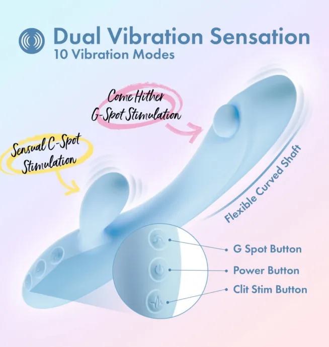 Blush Play With Me Rabbit Vibrator - Moondust Magic - Image 5