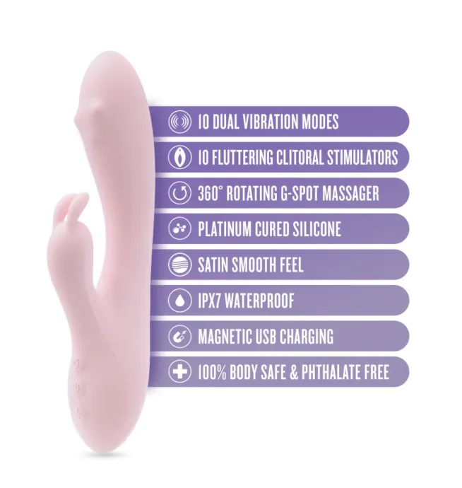 Blush Play With Me Rabbit Vibrator - Fairy Flutter - Image 2