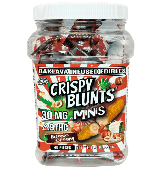 Crispy Blunts – Edibles – Mini – 30mg – Delta 9 THC – Bueno Cream