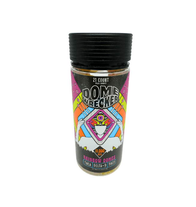 Hixotic Dome Wrecker THC Gummies 11,000MG Jar - Rainbow Domes