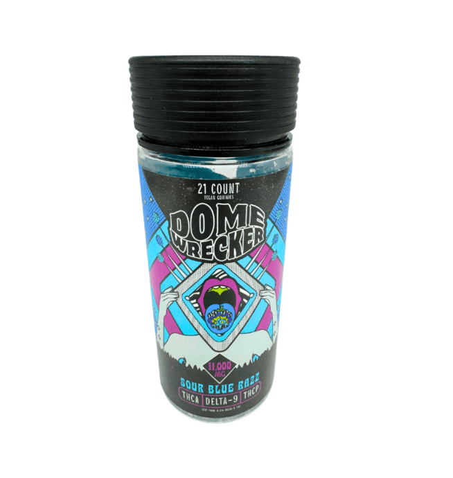 Hixotic Dome Wrecker THC Gummies 11,000MG Jar - Sour Blue Razz