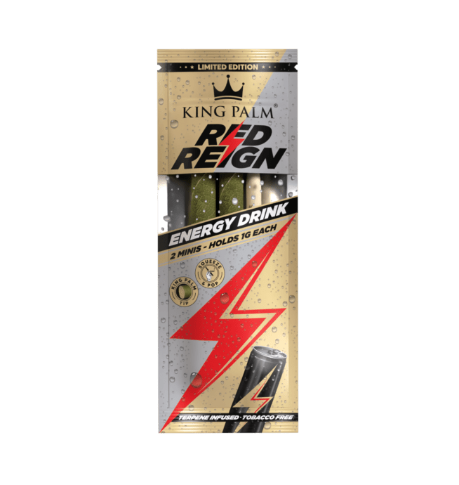 King Palm Mini Rolls 2pk - Red Reign Energy Drink