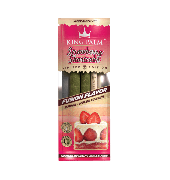 King Palm Mini Rolls 2pk - Strawberry Shortcake