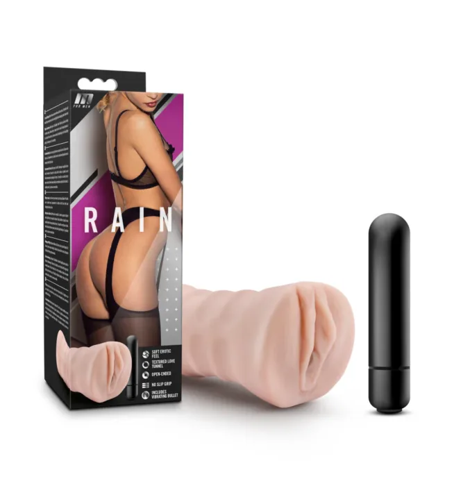 Blush M For Men Vibrating Masturbator / Stroker - Rain