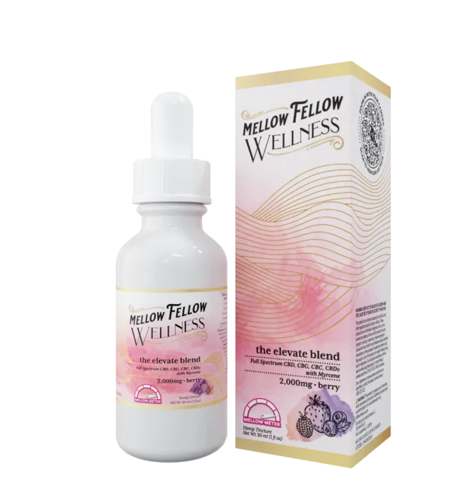 Mellow Fellow Wellness - Tinctures - 2000mg - Elevate Blend - Berry