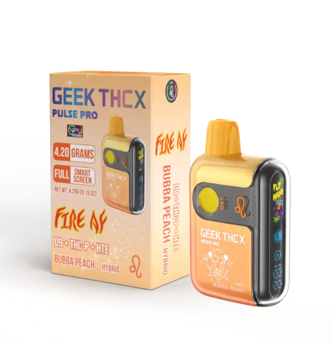 Geek THCX Pulse Pro - Fire AF Blend - 4200mg | Bubba Peach - Leo