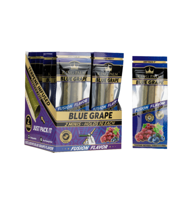 King Palm Flavored Mini Rolls 2pk - Blue Grape