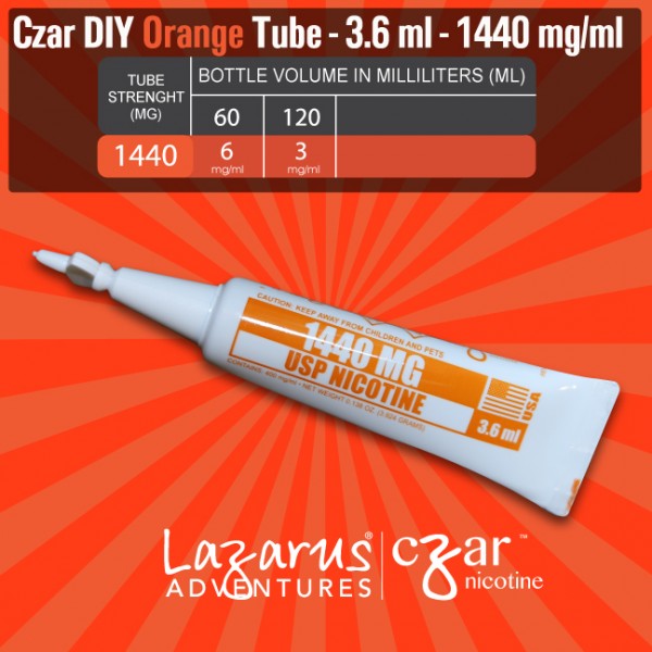 Czar Nicotine - 3.6mL Concentrated Nic Solution 1440mg