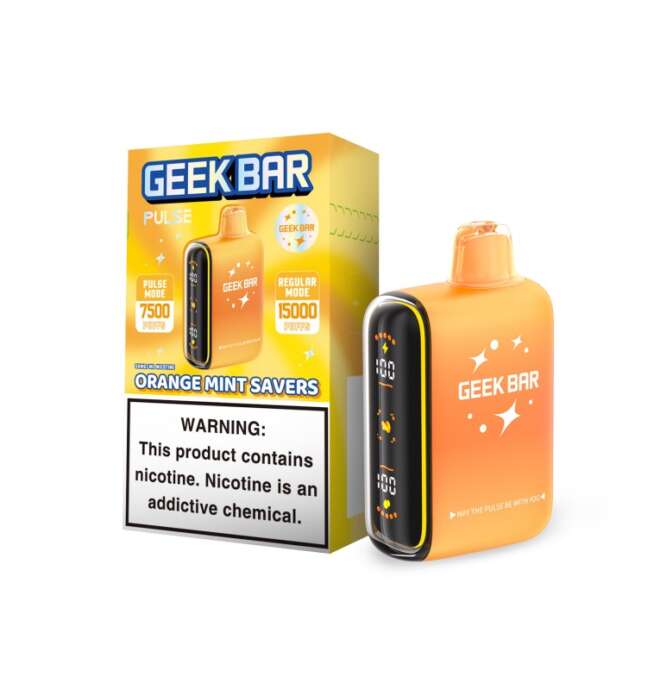 Geek Bar Pulse Disposable – Orange Mint Savers (Savers Edition)