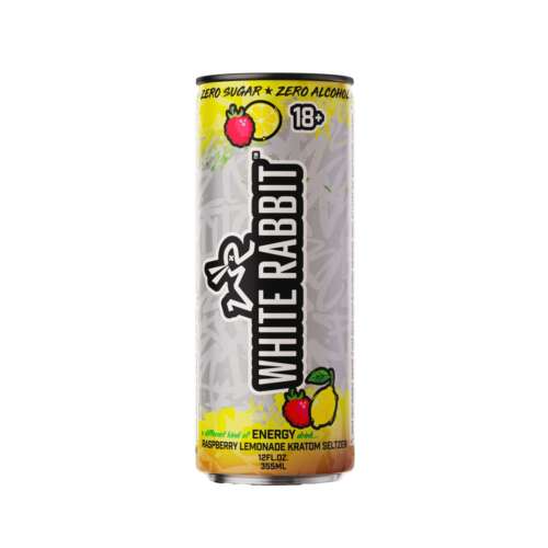 White Rabbit Raspberry Lemonade Kratom Seltzer