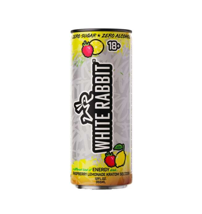 White Rabbit Raspberry Lemonade Kratom Seltzer