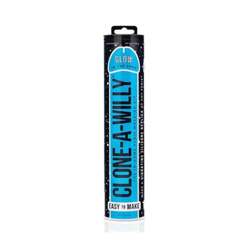 Clone-A-Willy Kit Vibrating Glow in the Dark - Blue