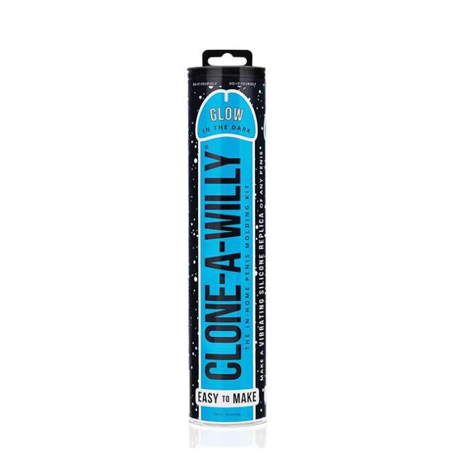 Clone-A-Willy Kit Vibrating Glow in the Dark - Blue