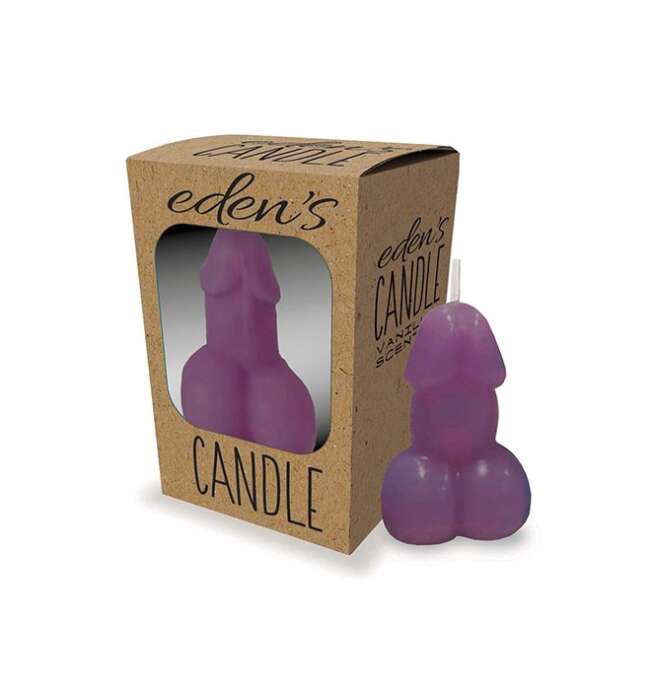 Eden's Penis Candle - Purple - Vanilla