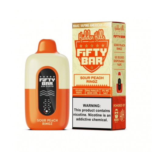 Fifty Bar x Hidden Hills 20k Disposable – Sour Peach Ringz