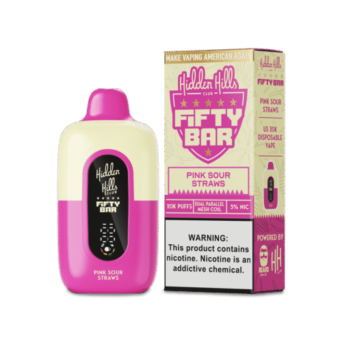 Fifty Bar x Hidden Hills 20k Disposable – Pink Sour Straws
