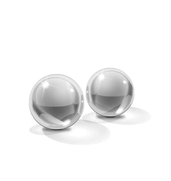 Icicles No. 42 Hand Blown Glass Medium Ben Wa Balls - Clear - Image 2