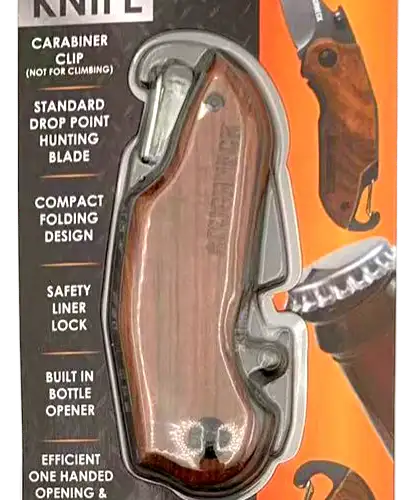 ROUGHNECK Pocket Knife with Wood Grain Handle