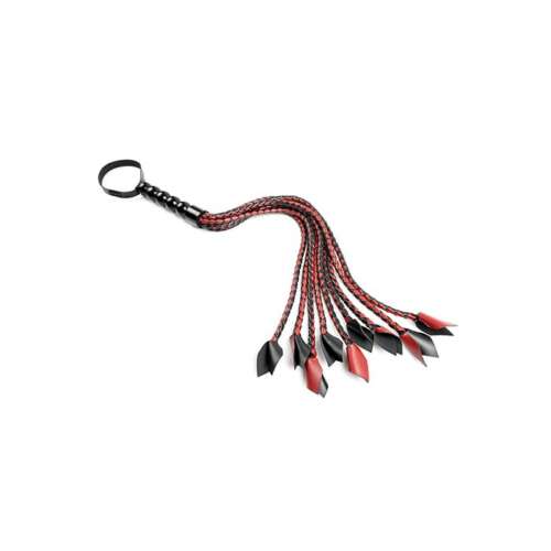Saffron Braided Flogger - Red/Black