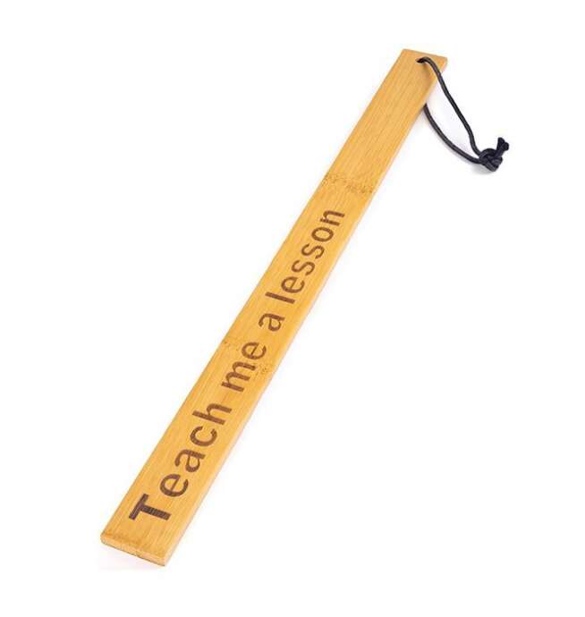 Spartacus Bamboo Paddle - Teach Me a Lesson