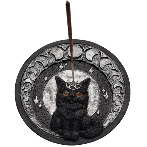 Wild Berry Black Cat with Moons Incense Burner