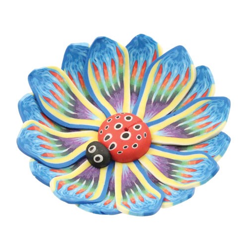 Wild Berry Fimo Round Lady Bug Incense Burner