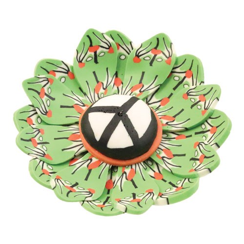 Wild Berry Fimo Round Peace Sign Incense Burner