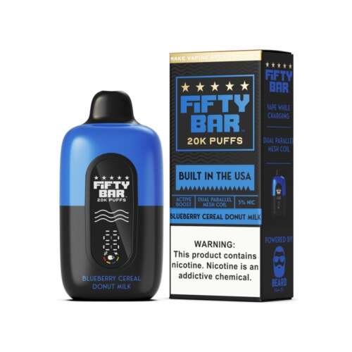 Fifty Bar 20K Disposable – Blueberry Cereal Donut Milk