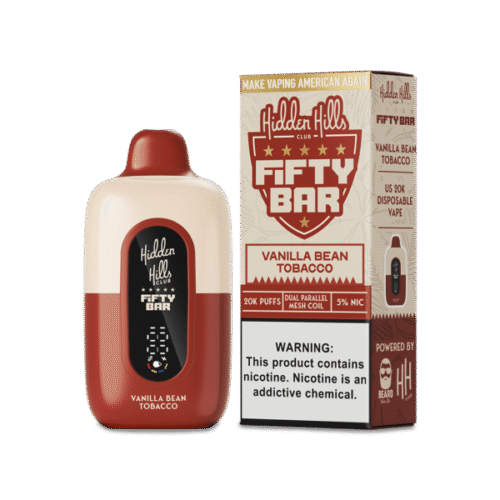 Fifty Bar x Hidden Hills 20k Disposable – Vanilla Bean Tobacco