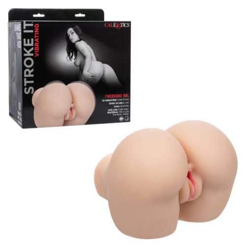 Calexotics Stroke It® Vibrating Twerking BBL - Ivory