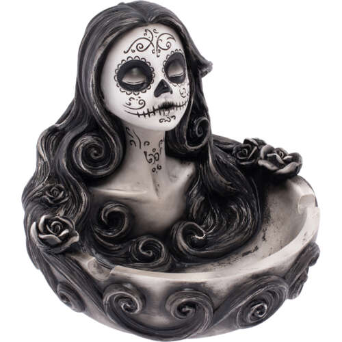 5.1in B&W Lady Day Of Dead Ashtray
