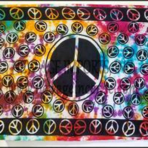 Peace Sarong 44"x72" - Tie dye Colors