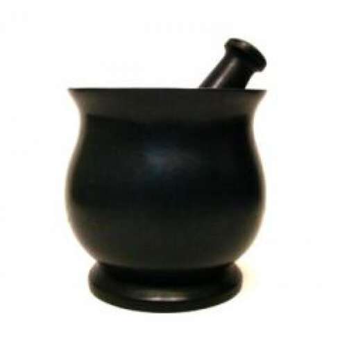 Black Soapstone Mortar & Pestle