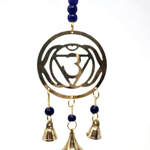 Blue Chakra (Third Eye Chakra) Brass Windchime 11" High