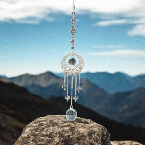 Clear Crystal Suncatcher 12"L