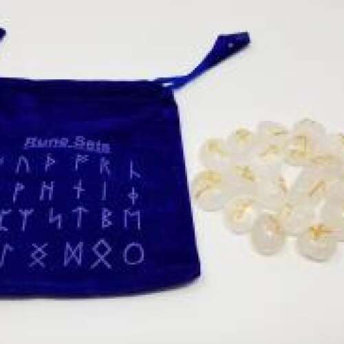 Clear Quartz Rune Set