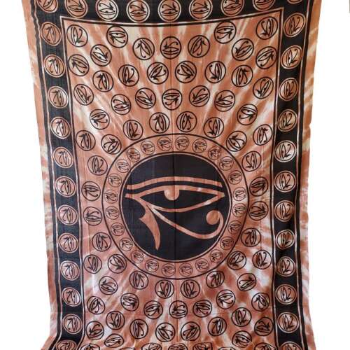 Egyptian Eye Tapestry 72"x108" - Brown/Black