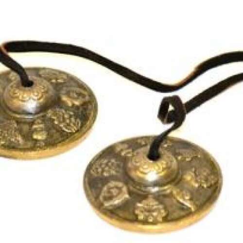 Eight Auspicious Symbols of Tibetan Buddhism Cymbal 2.5"D
