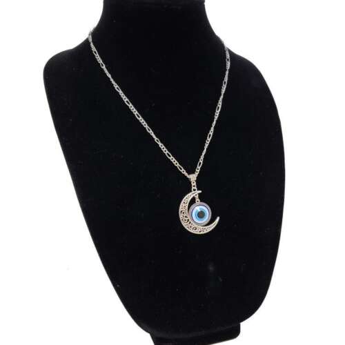 Evil Eye Pendant Necklace with Chain - 1.5"D
